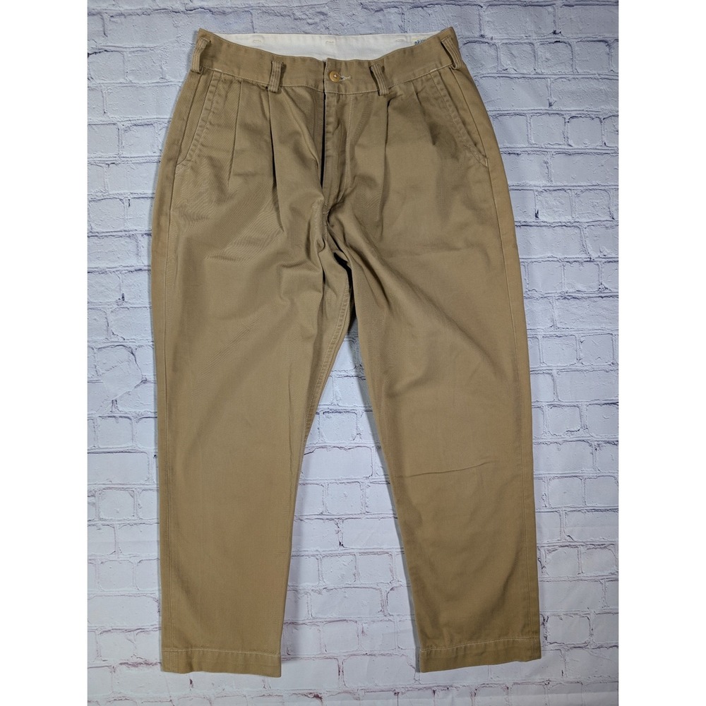 orSlow Billy Jean Chino Pants Women's 2 M Khaki Pleated Made in Japan